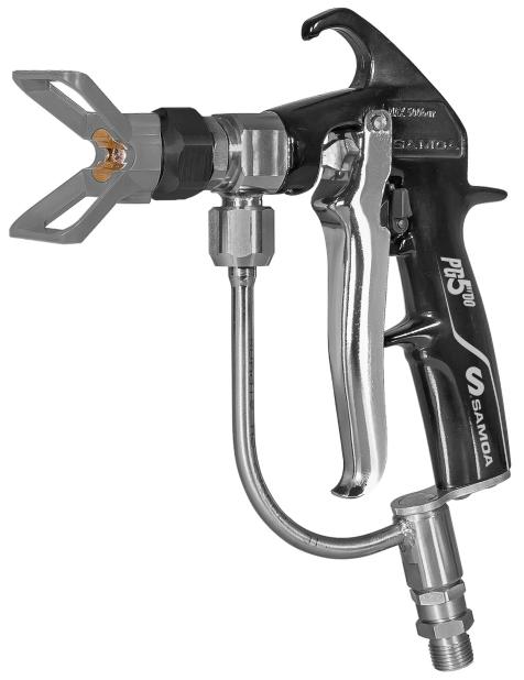 PISTOLA PG500HV CON GATILLO DE 4 DEDOS, CONEXIÓN DE ENTRADA 1/4" NPSM + PORTABOQUILLAS 7/8" 1 PISTOLA PG500HV CON GATILLO DE 4 DEDOS, CONEXIÓN DE ENTRADA 1/4" NPSM + PORTABOQUILLAS 7/8"