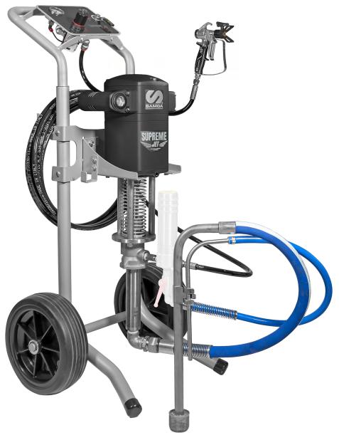 SUPREME-JET 35:1 AIRLESS DE ACERO INOXIDABLE SOBRE CARRO + CAÑA DE ASPIRACIÓN + ACCESORIOS (MANGUERA: Ø 1/4" 10m PISTOLA: PG350 BOQUILLA: 415) 1 SUPREME-JET 35:1 AIRLESS DE ACERO INOXIDABLE SOBRE CARRO + CAÑA DE ASPIRACIÓN + ACCESORIOS (MANGUERA: Ø 1/4" 10m PISTOLA: PG350 BOQUILLA: 415)