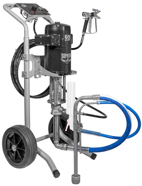 SUPREME-JET 46:1 AIRLESS DE ACERO INOXIDABLE SOBRE CARRO + CAÑA DE ASPIRACIÓN + ACCESORIOS (MANGUERA: Ø 1/4" 10m PISTOLA: PG500 BOQUILLA: 415) 1 SUPREME-JET 46:1 AIRLESS DE ACERO INOXIDABLE SOBRE CARRO + CAÑA DE ASPIRACIÓN + ACCESORIOS (MANGUERA: Ø 1/4" 10m PISTOLA: PG500 BOQUILLA: 415)